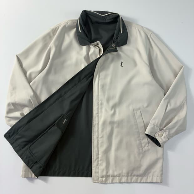 YSL   입생로랑 리버시블 폴리쉘 블루종 자켓 