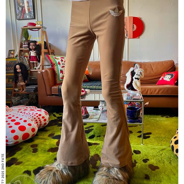 Adidias Velour Bell-Bottom Track Pants