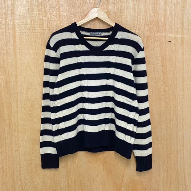 UNITED ARROWS twist stripe knit 꽈배기 니트