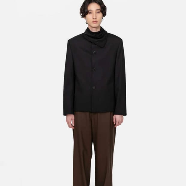 Amomento oversize wool jacket black L