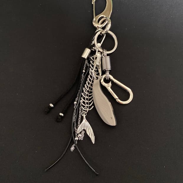 티타늄 휘슬  2way 키링