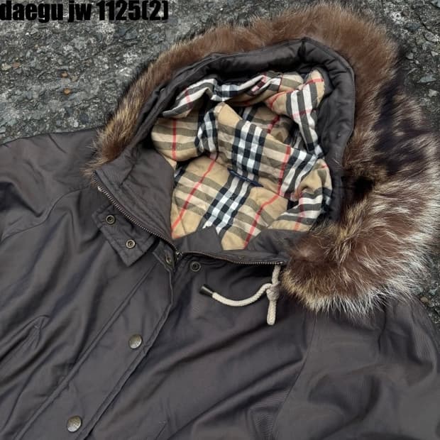 버버리 구형 벨티드 후드 자켓