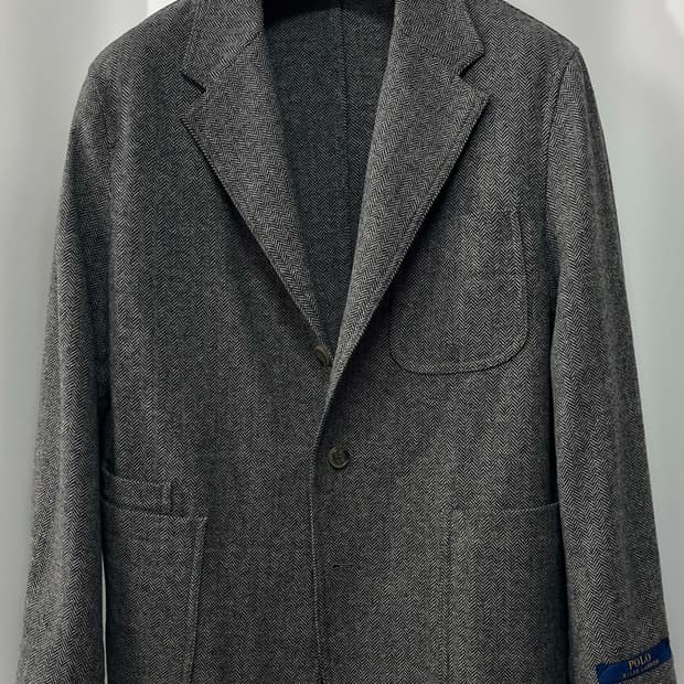 폴로 랄프로렌 헤링본 울 그레이 모던 스포츠 코트 자켓