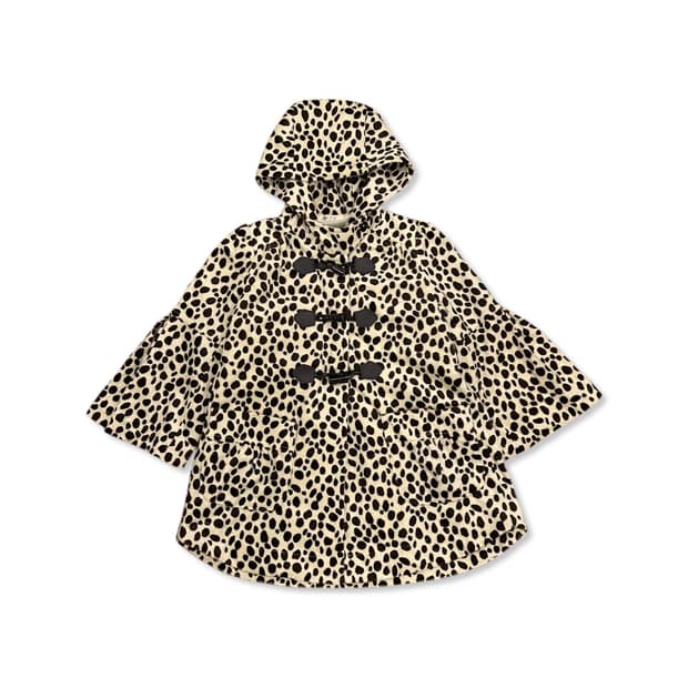 Leopard Velvet Balloon Sleeve Duffle Coa