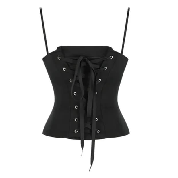 Baroque corset top/코르셋 리본 탱크탑 튜브탑 끈나시