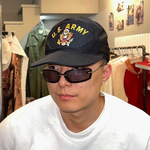 90’s US Army dark navy patch logo Cap