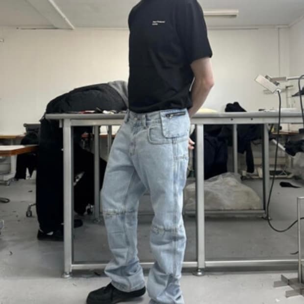MPa BAG PANTS (STEEL BLUE)
