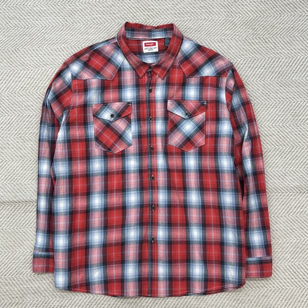 랭글러 웨스턴 체크 셔츠 r2739