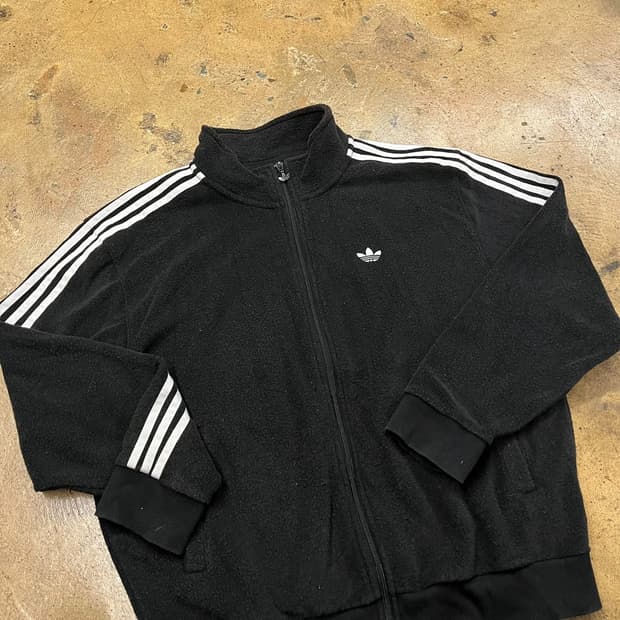 [정품/M] 아디다스 오버사이즈 부클 자켓 블랙 b18