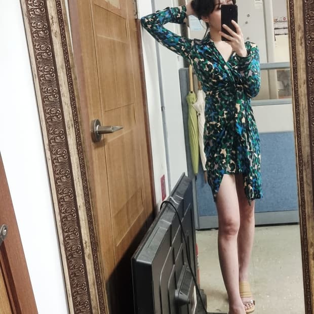 다이앤본퍼스텐버그 DVF 실크100 랩원피스 (표기0/55) 상태최상