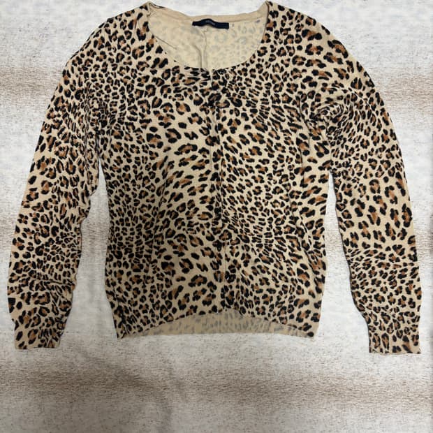 오네갸루 호피 가디건