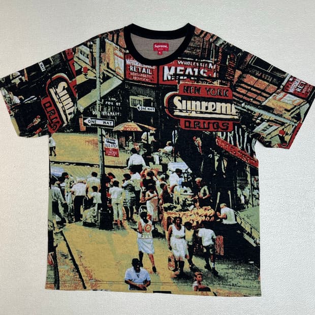 슈프림 스트릿씬 자카드S/S 반팔티셔츠 XL