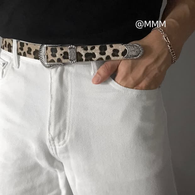 레오파드 호피 송치 벨트🐆