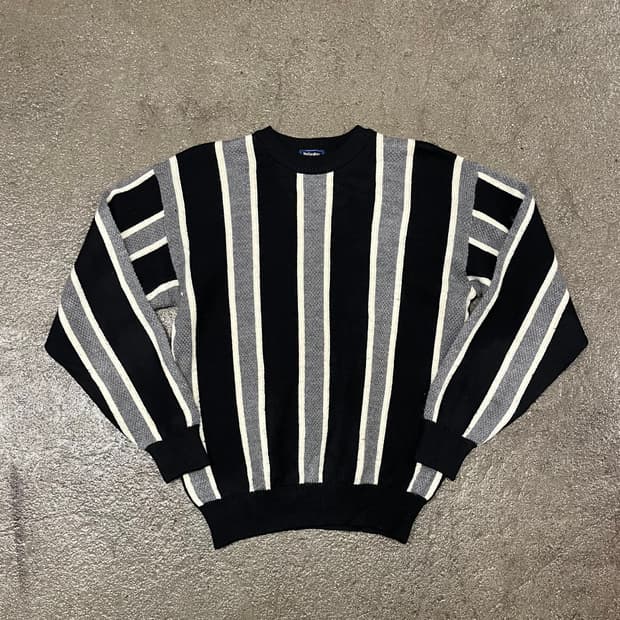 80-90s 입생로랑 스트라이프 울 니트 (100-105)