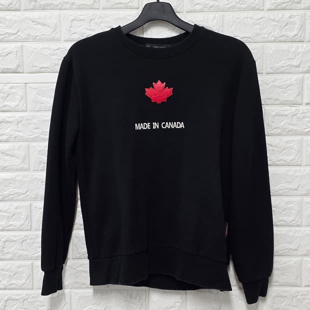 택포// 디스퀘어드2 캐나다 메이플 스웻셔츠 블랙 L