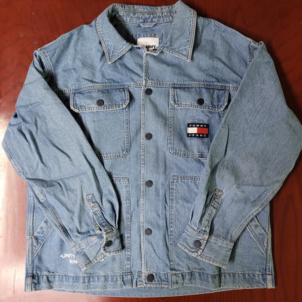 타미진스 백 프린팅 데님 초어 자켓