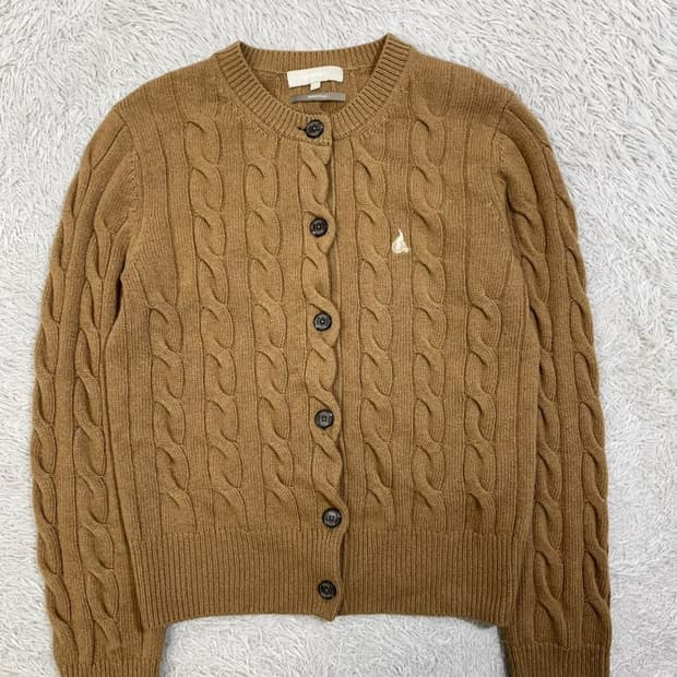 빈폴 꽈배기 니트 가디건/캐시미어/#2784