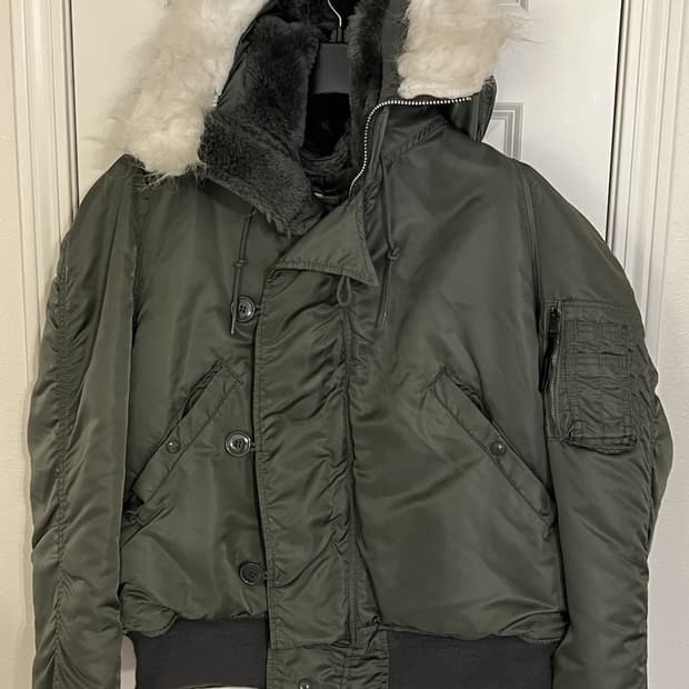 80s 알파 인더스트리 N-2B 헤비 플라잉 자켓