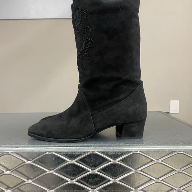 발렌시아가 웨스턴 스웨이드 롱부츠 6.5 (gr-4283)