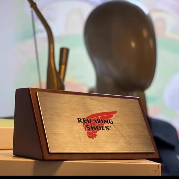 레드윙 목재 디스플레이 인테리어 소품 명패 빈티지 소품