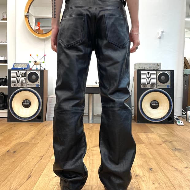 [L] 90s 플레어 레더 팬츠