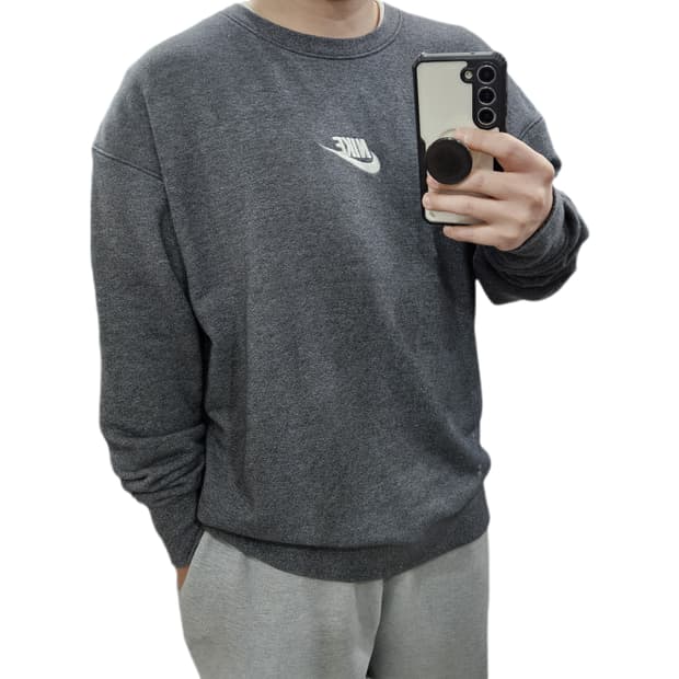 XL 나이키 센터로고 맨투맨 차콜