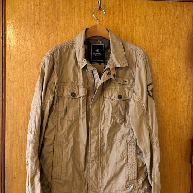 빈폴 베이지색 면 자켓