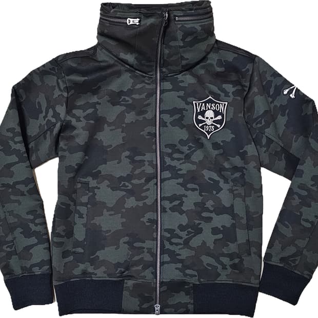 밴슨 레더(Vanson Leathers) 하이넥 카모 투웨이 져지 M