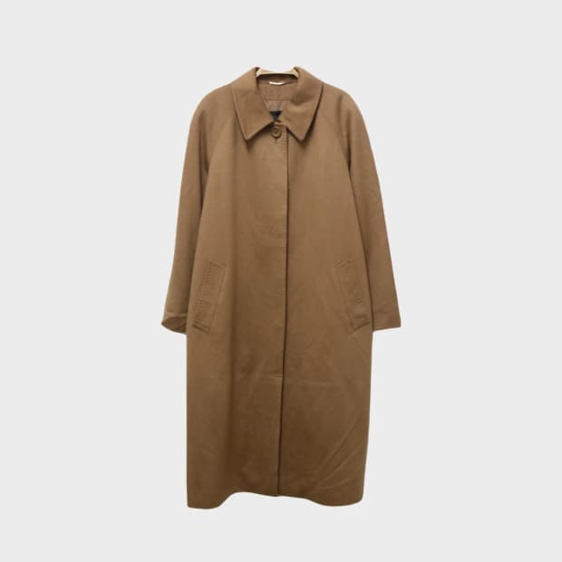 VESTINA 캐시미어 스티치 롱 코트 63637