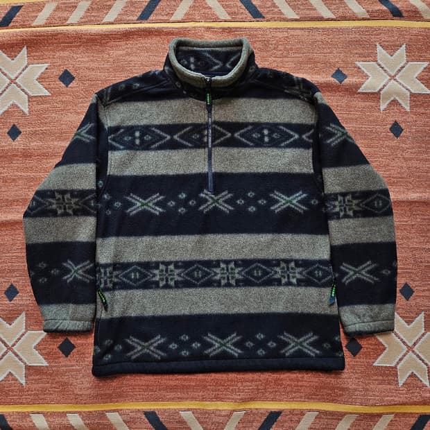 90s 에디바우어 아즈텍 플리스 풀오버