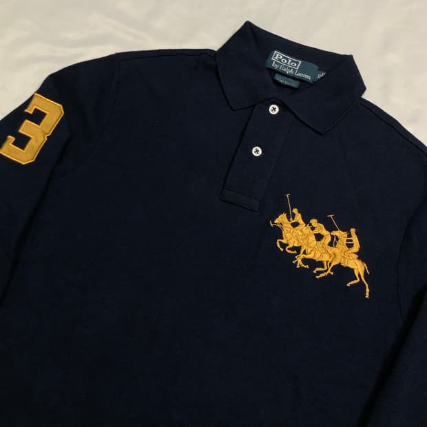 폴로 랄프로렌 금장 트리플 빅포니 카라티