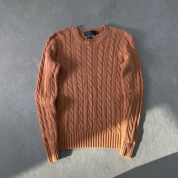 95 폴로랄프로렌 실크 꽈배기 니트