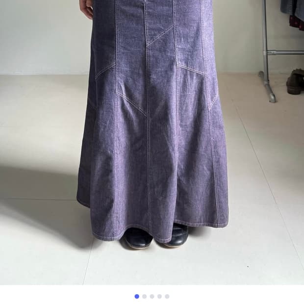 빈티지 보라색 롱치마