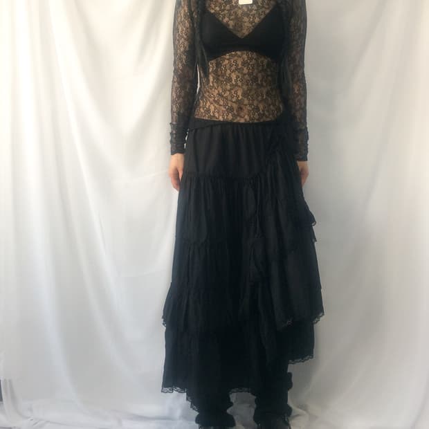 Lace high neck top