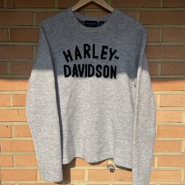 [XL] 할리데이비슨 전면 타이포 로고 니트 티셔츠