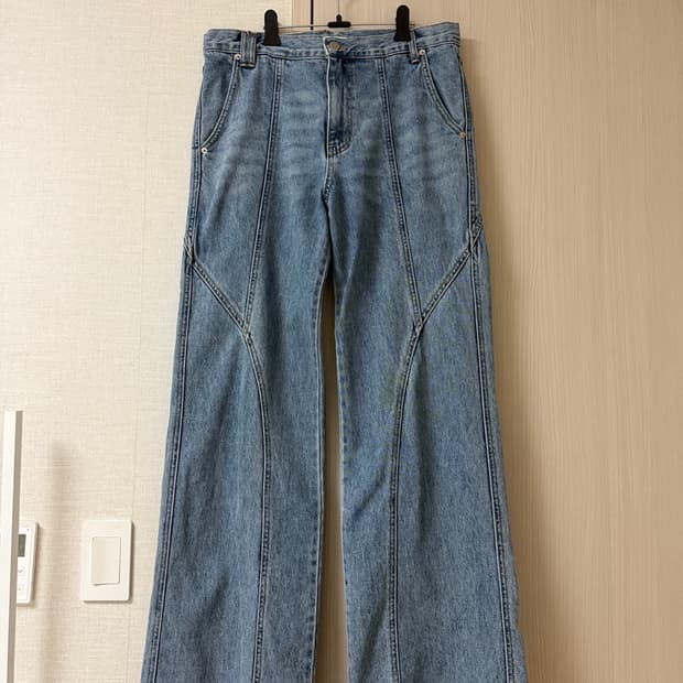 나체 seam line washing jeans