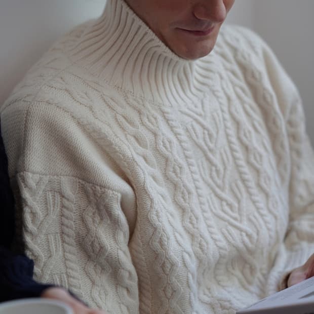 프루이 / 벌키 케이블 터틀넥 / 아이보리 2 ( 100 )