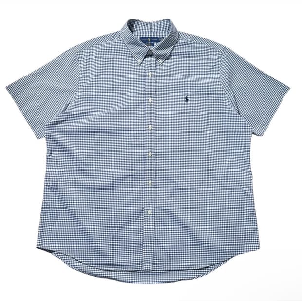 폴로 랄프로렌 클래식핏 깅엄 체크 반팔 셔츠