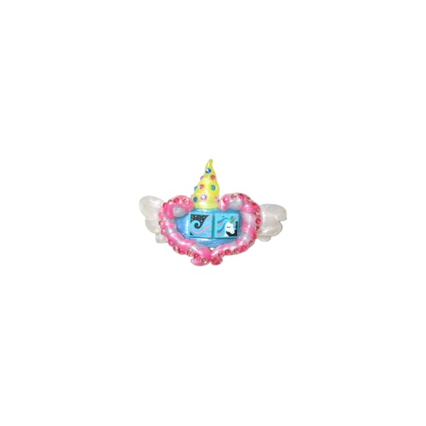 Unicorn ring/ strawberry heart ring