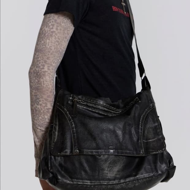 jaded london leather bag
