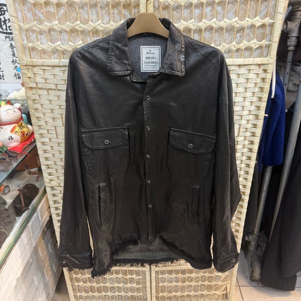 48/105 정품 미하라야스히로 백러시 가죽자켓 팝니다