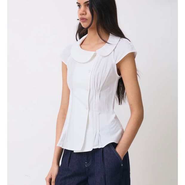 피치덴 Missy Asymmetric Blouse