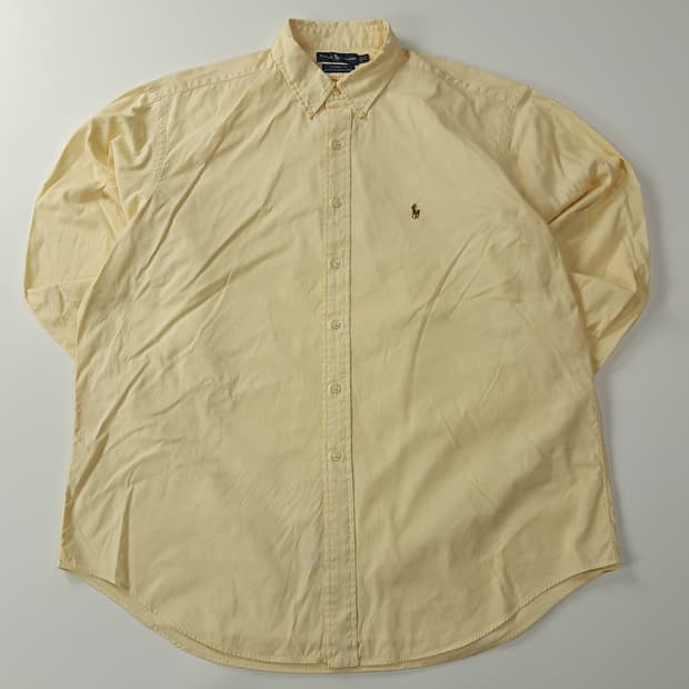 CA227 2XL 폴로 90s 홍콩판 버터옐로우 셔츠 남방
