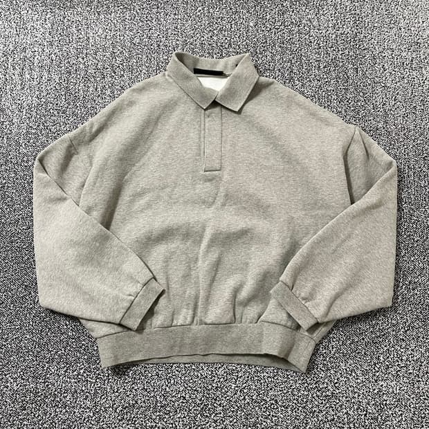 빈티지9. 피어오브갓 에센셜 맨투맨 롱슬리브 스웻셔츠 옷깃 반여밈