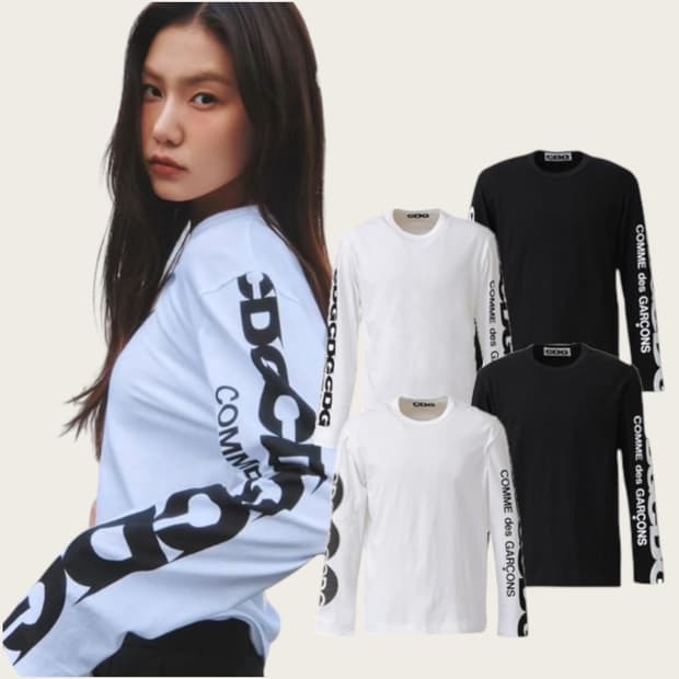 L/ 꼼데가르송 CDG 암프린팅 긴팔
