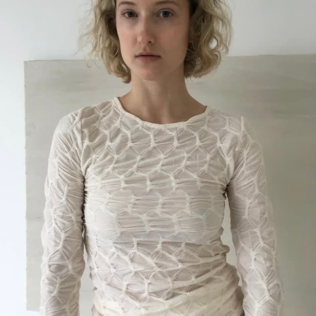 Havebin Texture Long Sleeve Top