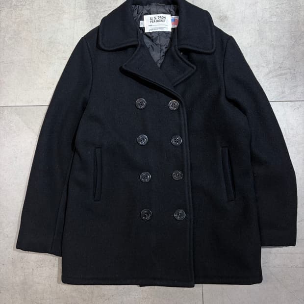 쇼트 헤비울 피코트