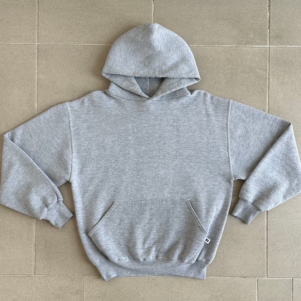 90s 빈티지 러셀 후드 그레이 M