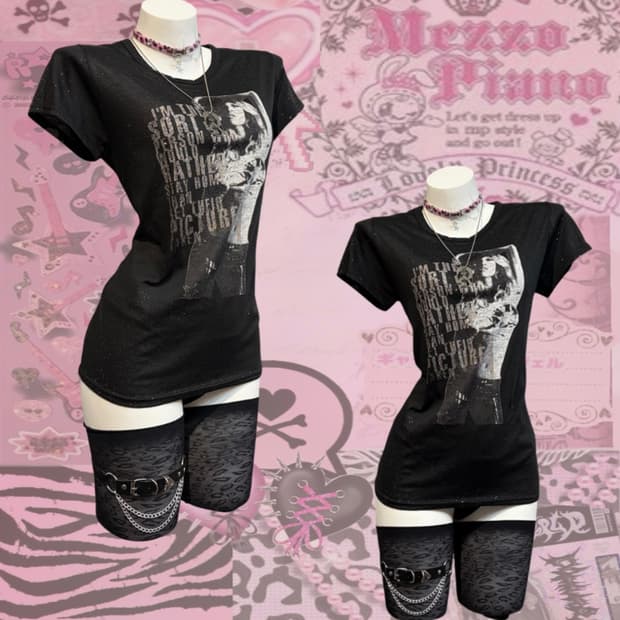 00's twinkle Glitter See-through sleeve