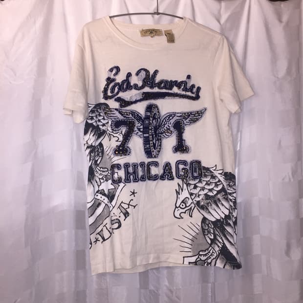 Ed Hardy 에드하디 고스펑크 큐빅 시카고 반팔티